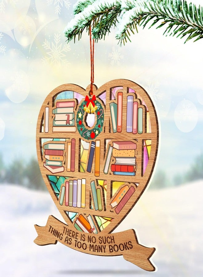 TSIMPLE Book Ornament for Christmas Tree 2025 - Book Lovers Gifts - Suncatcher Ornament for Book Lovers for Book Lovers - Book Club, Bookworms, Librarian, Reader Christmas Ornament - Image 4